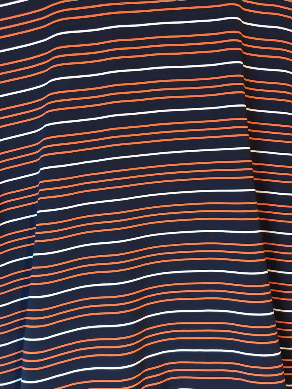 Auburn Men's Navy and Orange Striped Polo Shirt Athleisure Size XL - Picture 7 of 8